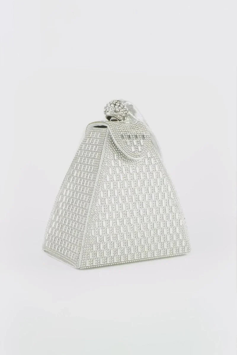 Crystal Gold Pyramid Handbag
