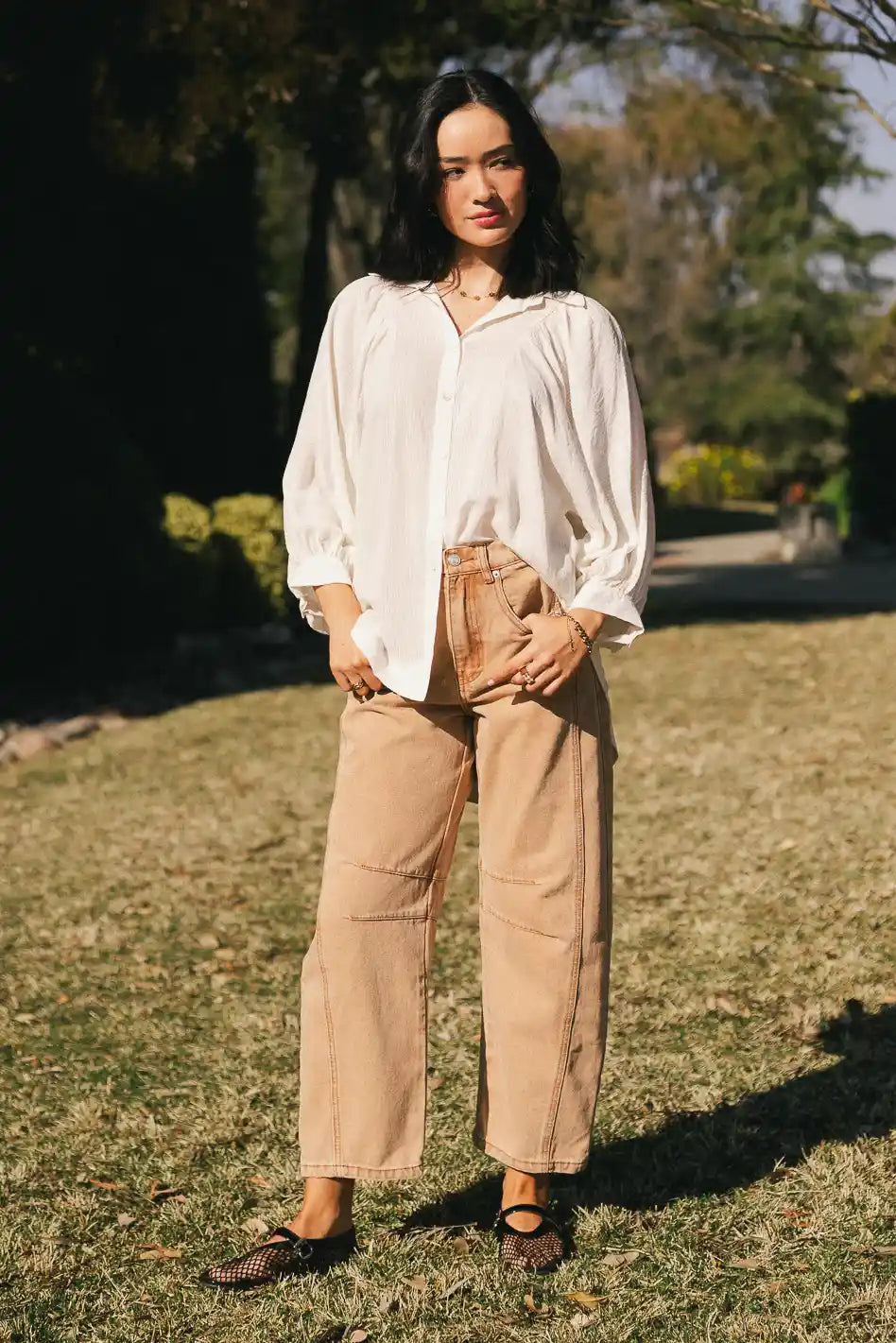 Lisette Barrel Jean in Rust FINAL SALE
