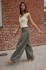 Mayson Wide Leg Pants in Olive FINAL SALE