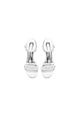 Open Toe Pearl Stiletto Heels