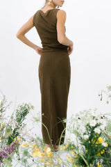 Opal Textured Skirt in Brown