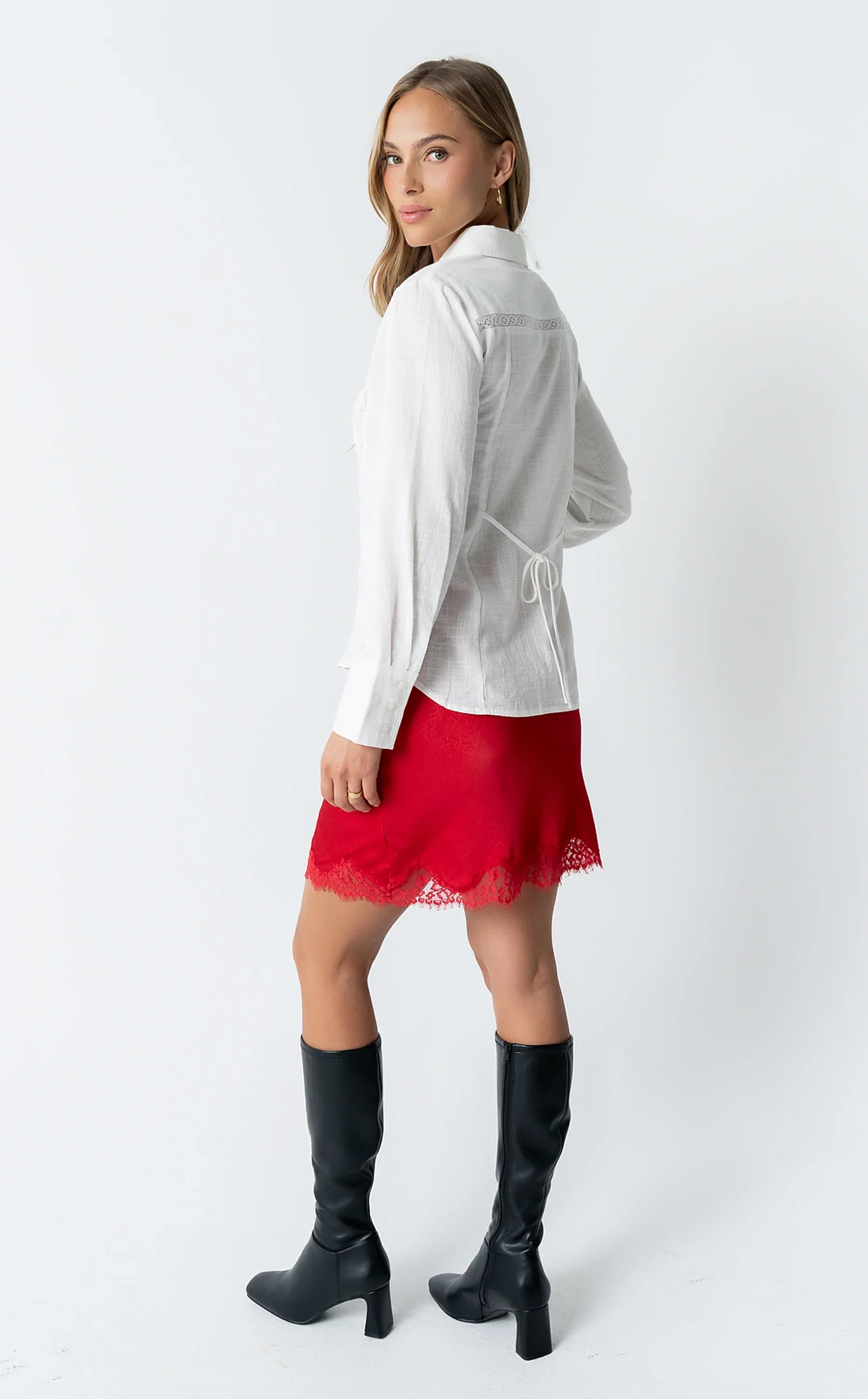 Carlie Sheer Button Up