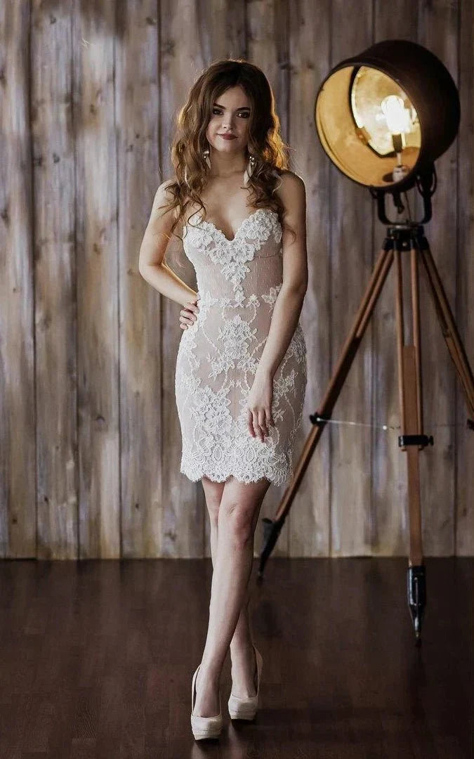 Detachable Floral Princess A Line Boho Lace Wedding Dress Elegant Chic Sweetheart Court Train Ball Gown