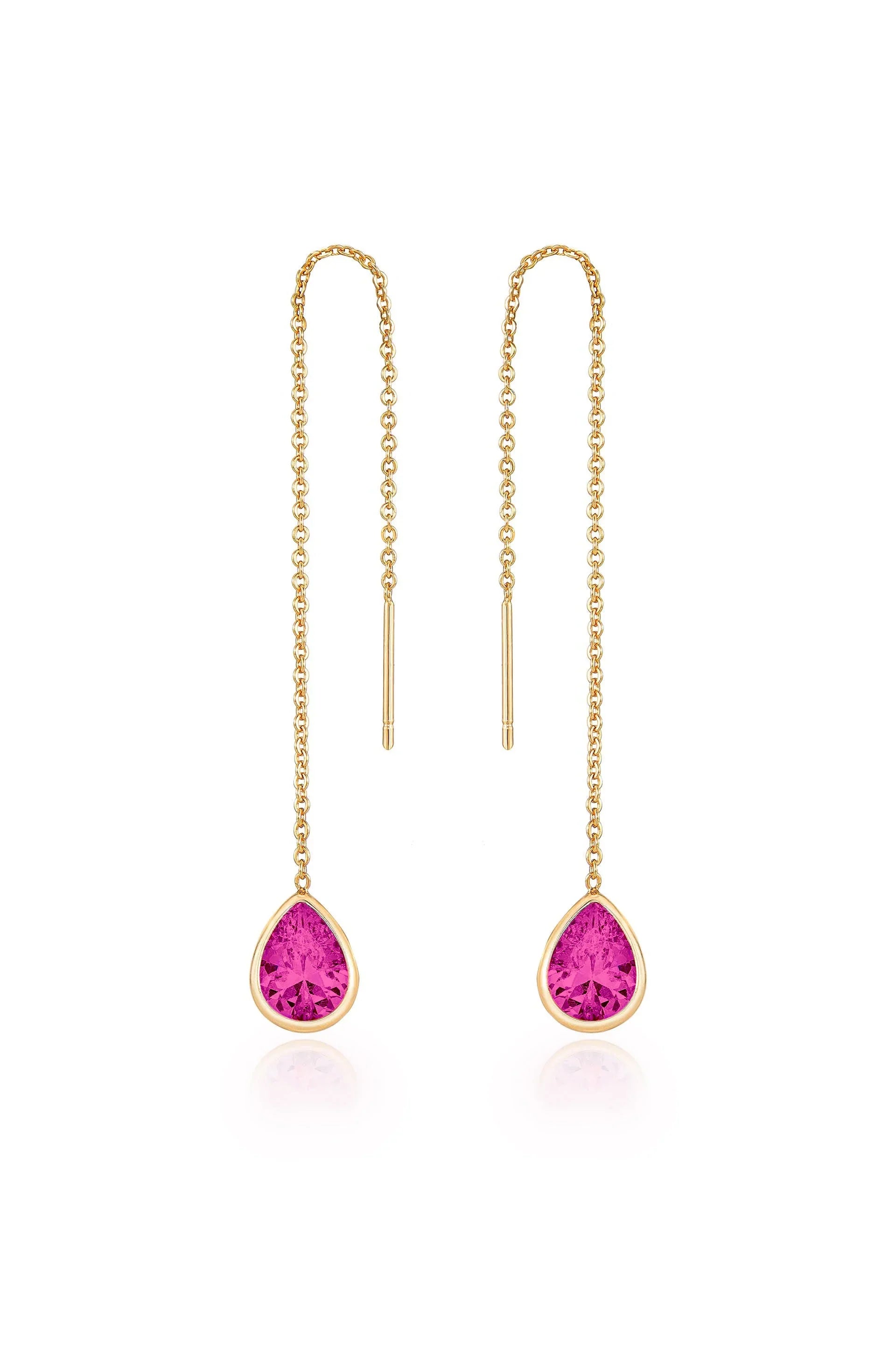 Barely There Chain and Crystal Dangle Earrings