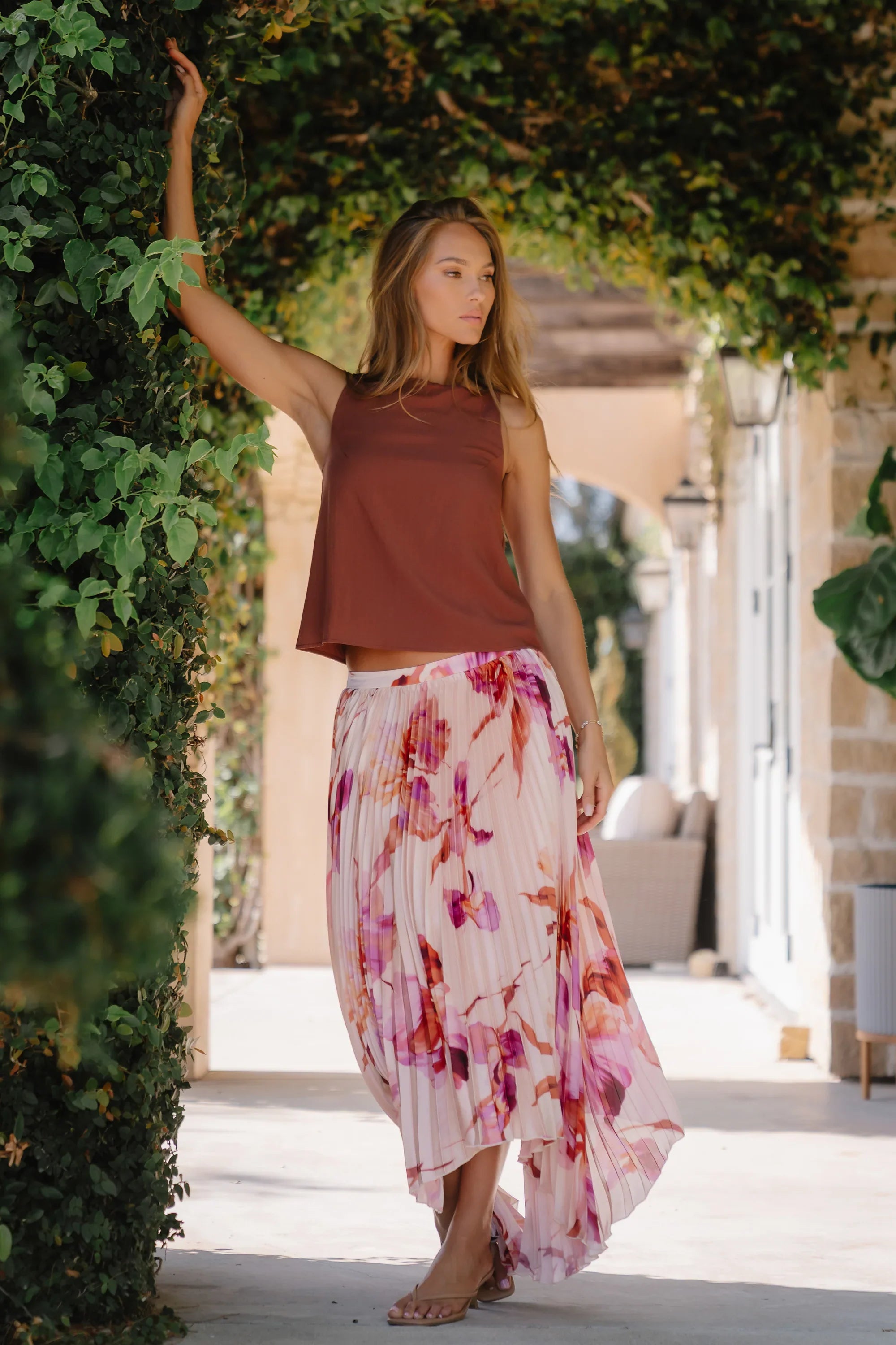 Maddison Maxi Skirt in Blush