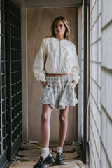 Sidney Embroidered Jacket in Cream