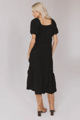Miley Bubble Texture Dress in Black FINAL SALE
