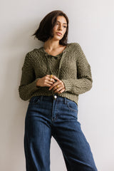 Georgie Knit Sweater in Olive