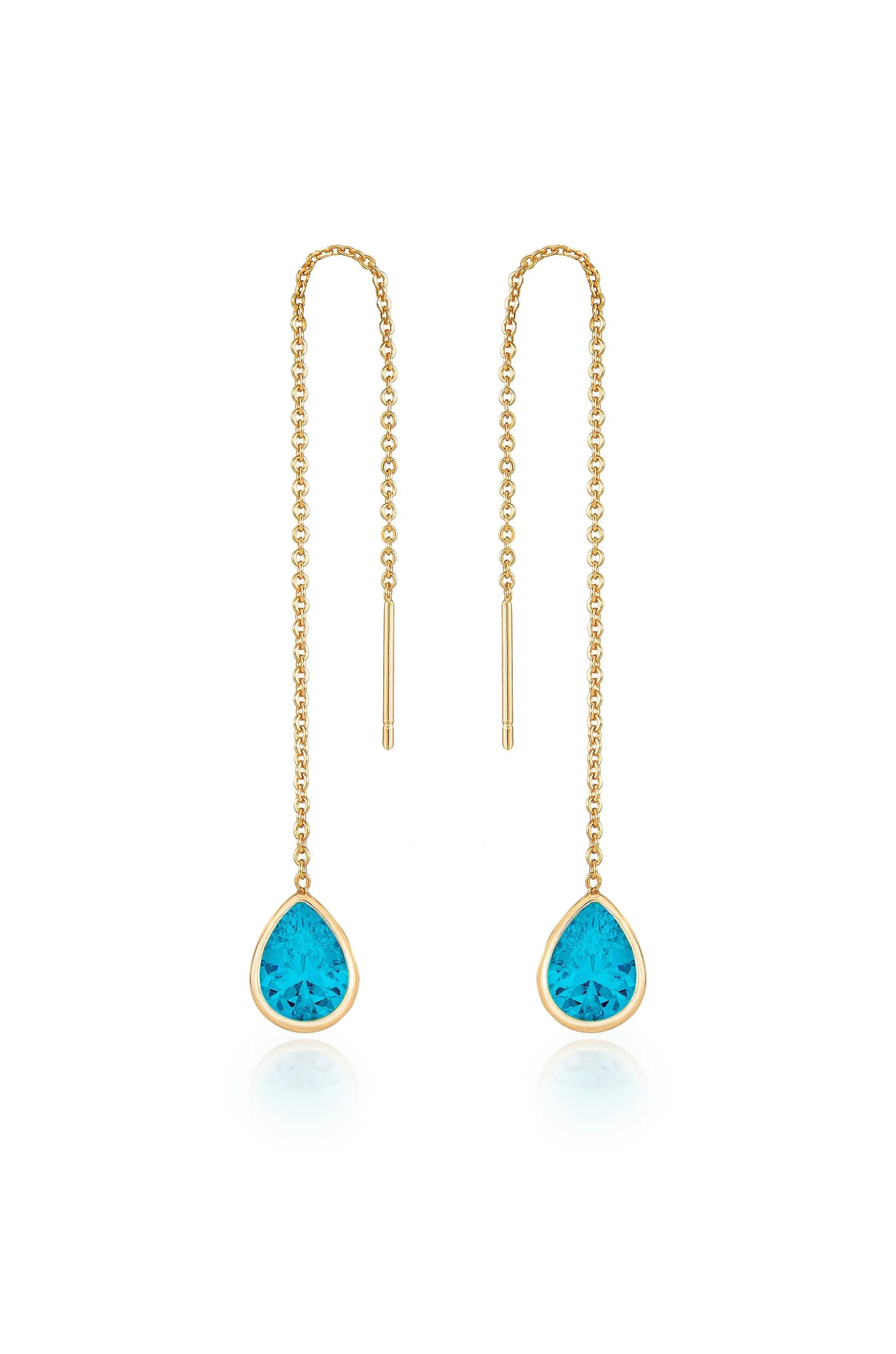 Barely There Chain and Crystal Dangle Earrings