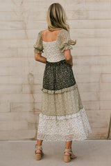 Riann Tiered Midi Dress