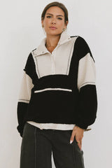 Indra Quarter Zip in Black FINAL SALE