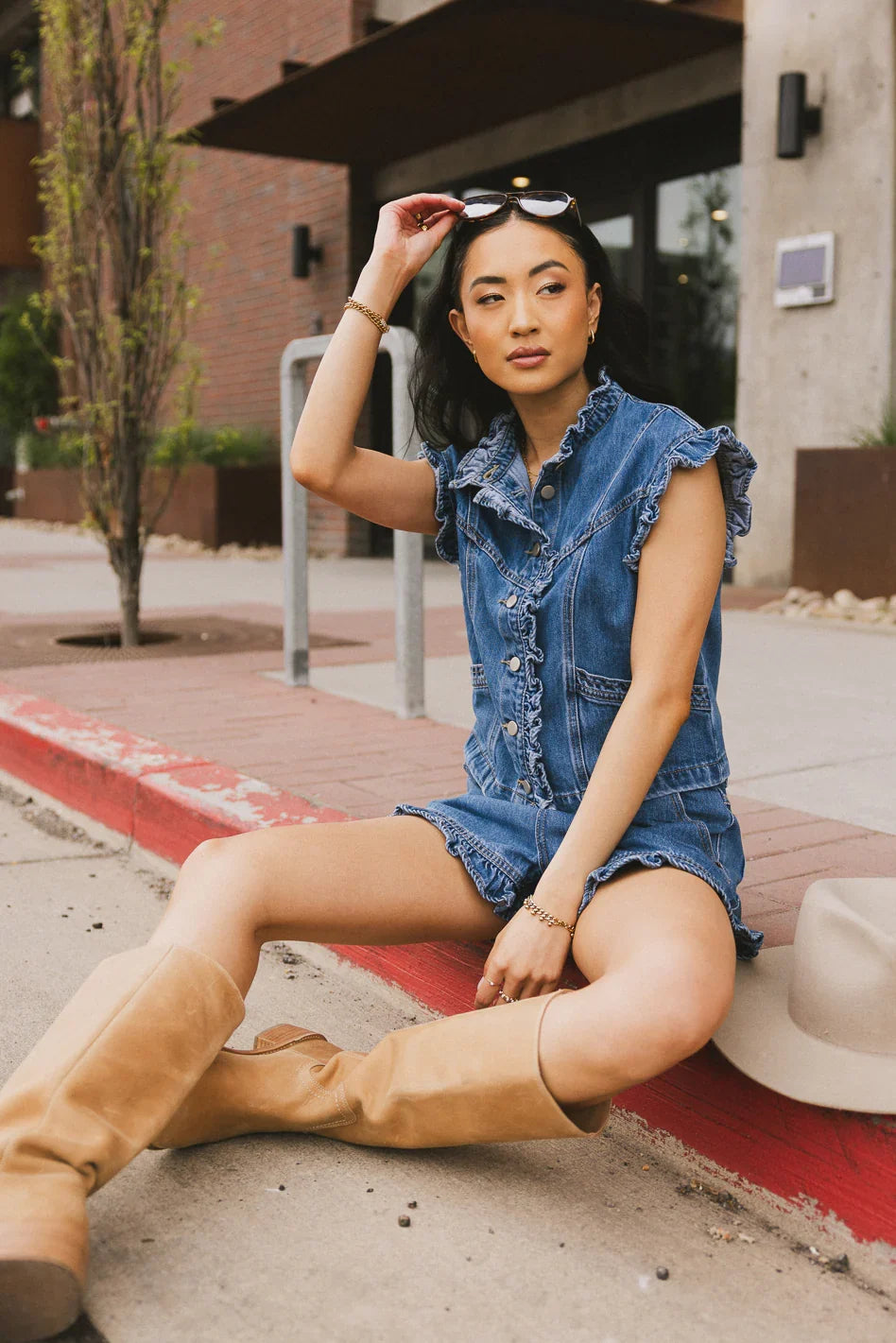Sasha Ruffled Button Up FINAL SALE