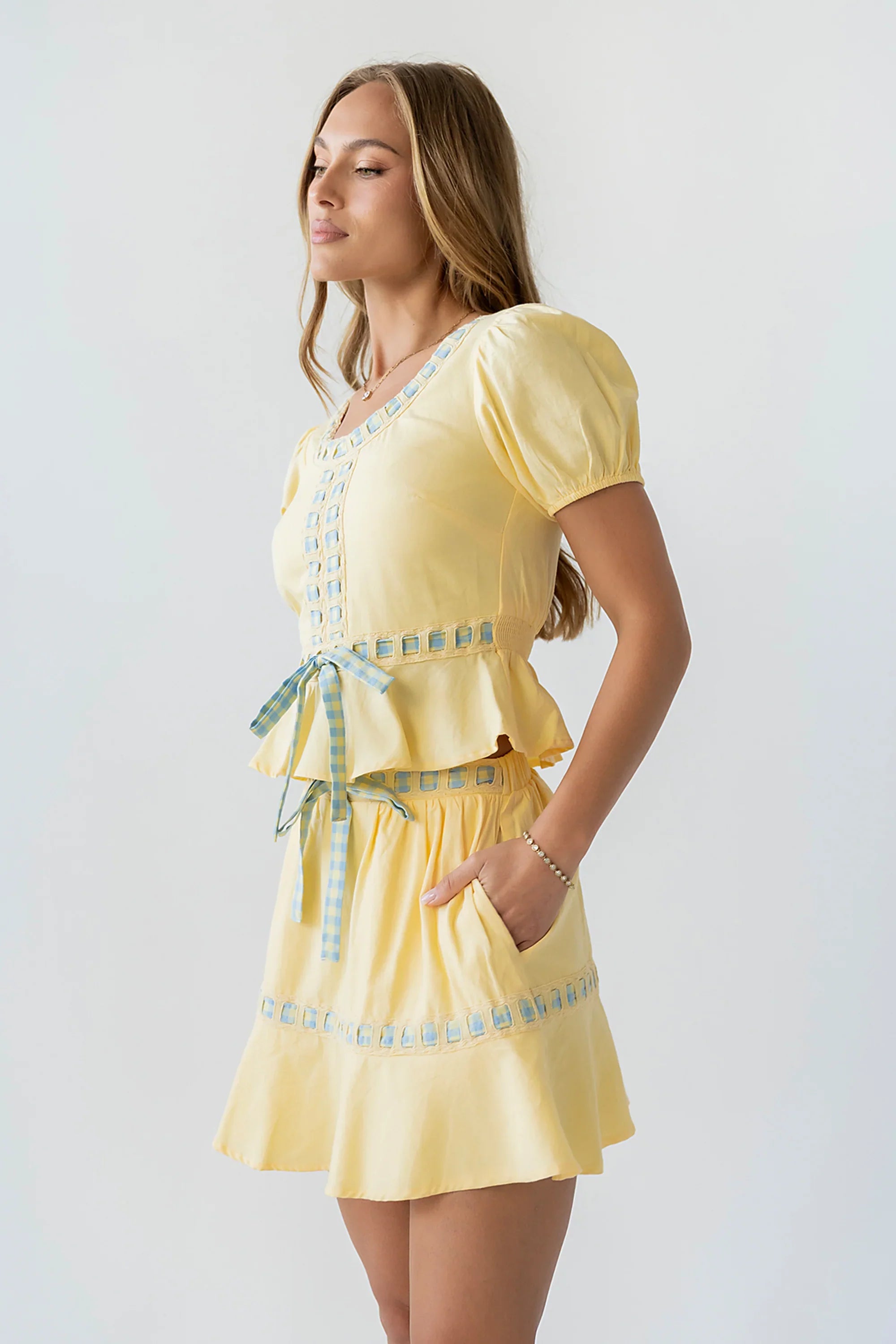 Wesley Baby Doll Top in Yellow