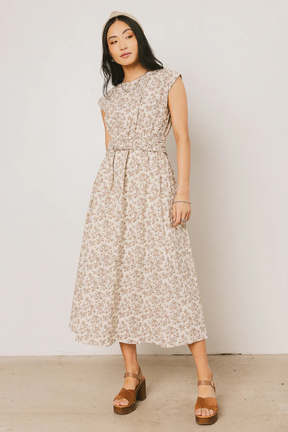Heather Floral Maxi Dress in Brown FINAL SALE