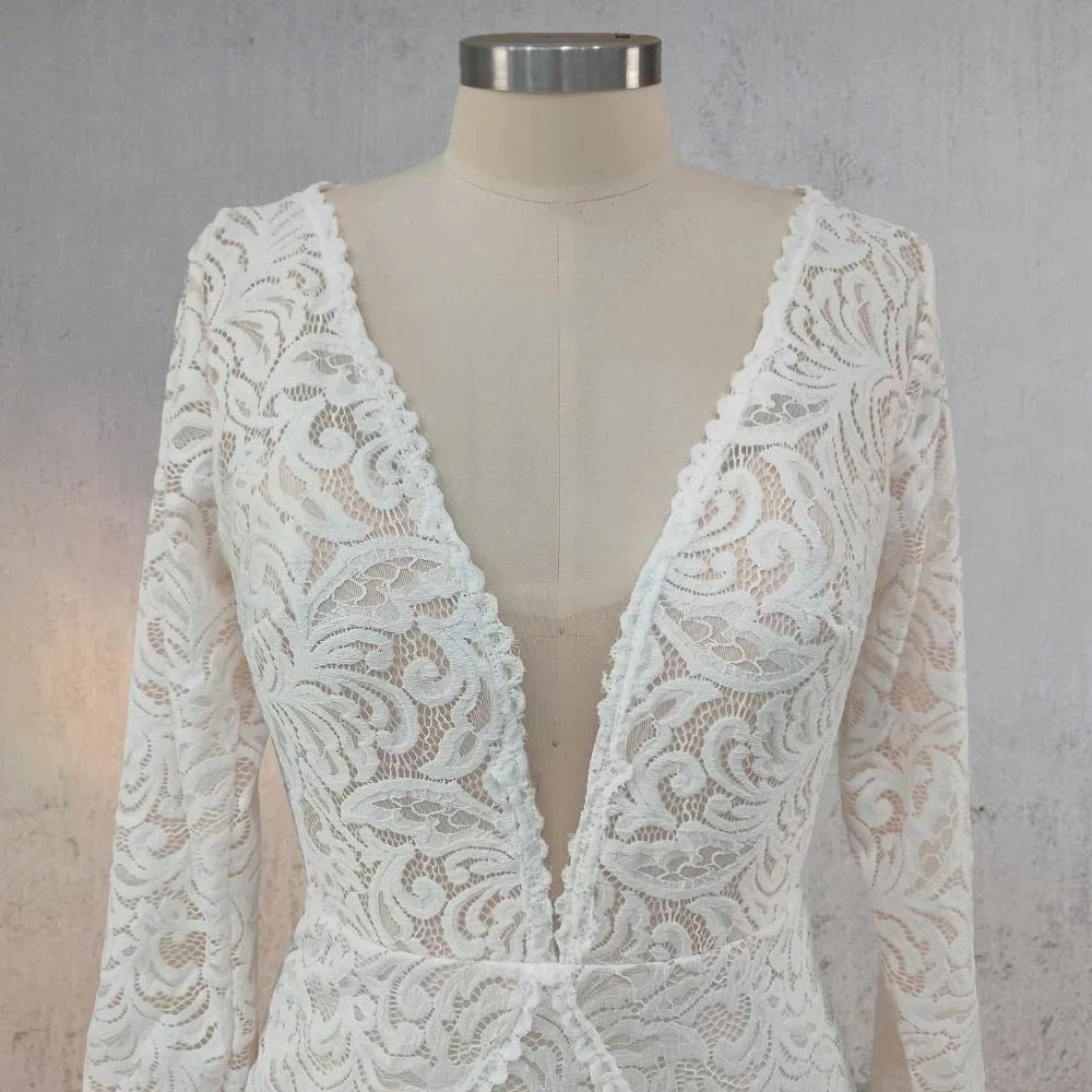 Mermaid Whisper Lace Embroidery Bridal Gown Wedding Dress
