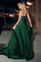 Madigan Gown STRAPLESS A LINE SOFT SATIN KEYHOLE DRESS