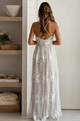 Off White Cami Lace Maxi Dress