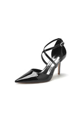 Champagne Patent Leather Wedding Shoes with Straps