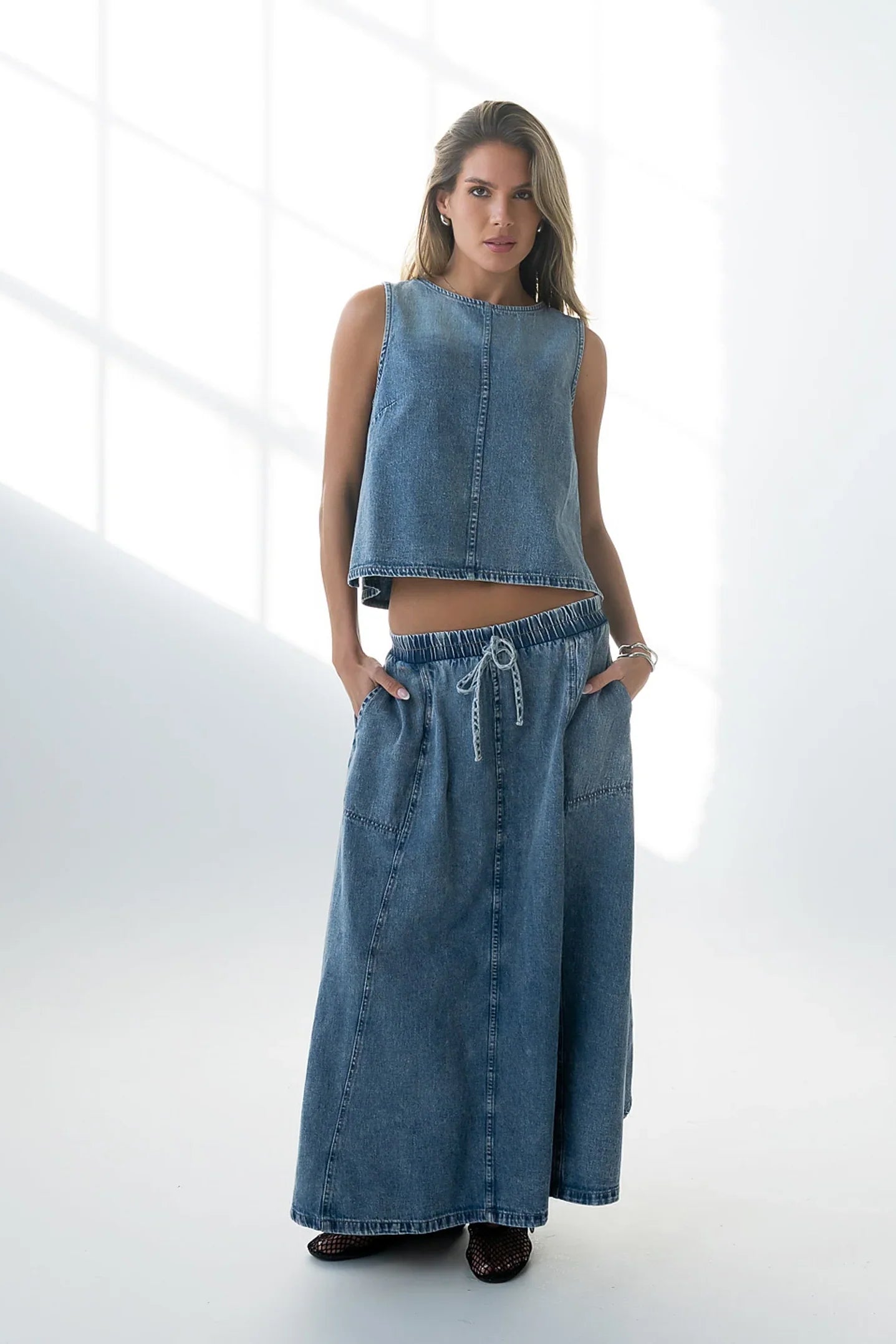 Khloe Denim Maxi Skirt