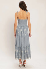 SALT AIR STRIPE INDIGO MIDI DRESS