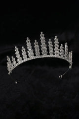 Silver Crystal Tiara For Women