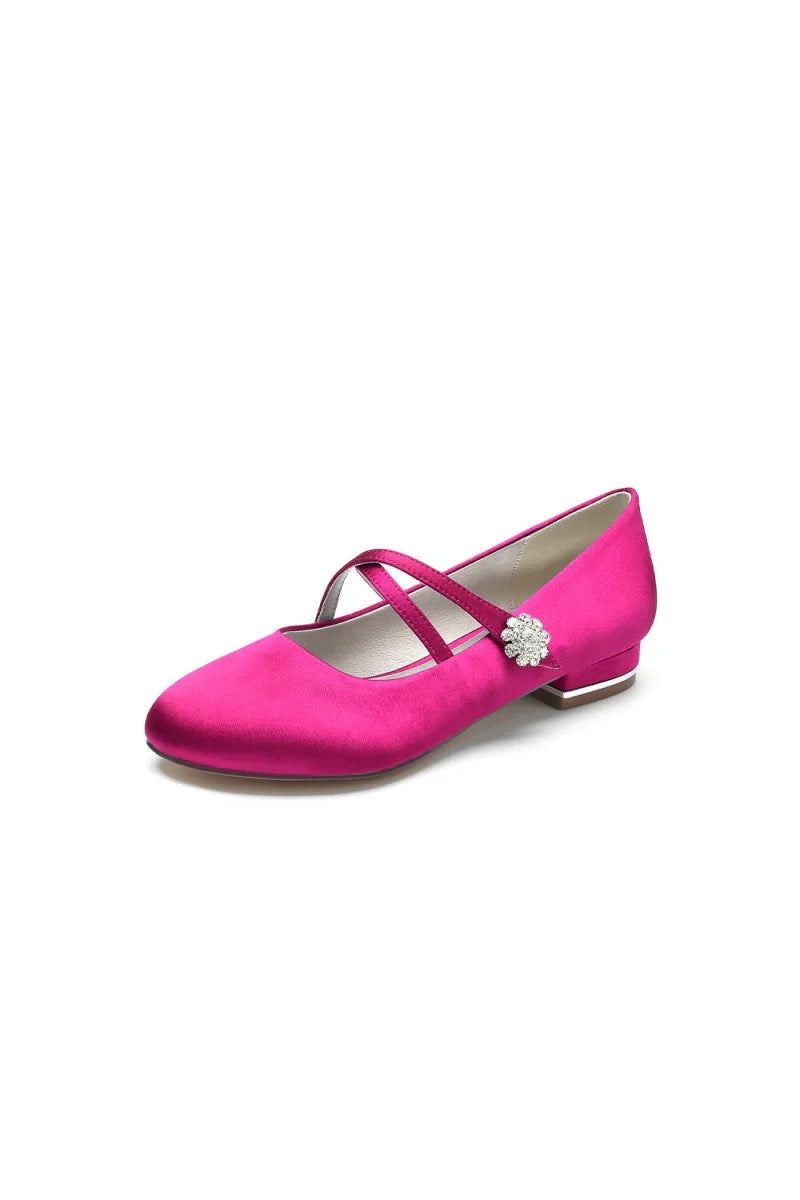 Flats with Rhinestone Buckle Party