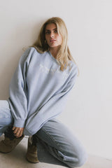 Pretty Bows Crewneck in Blue FINAL SALE