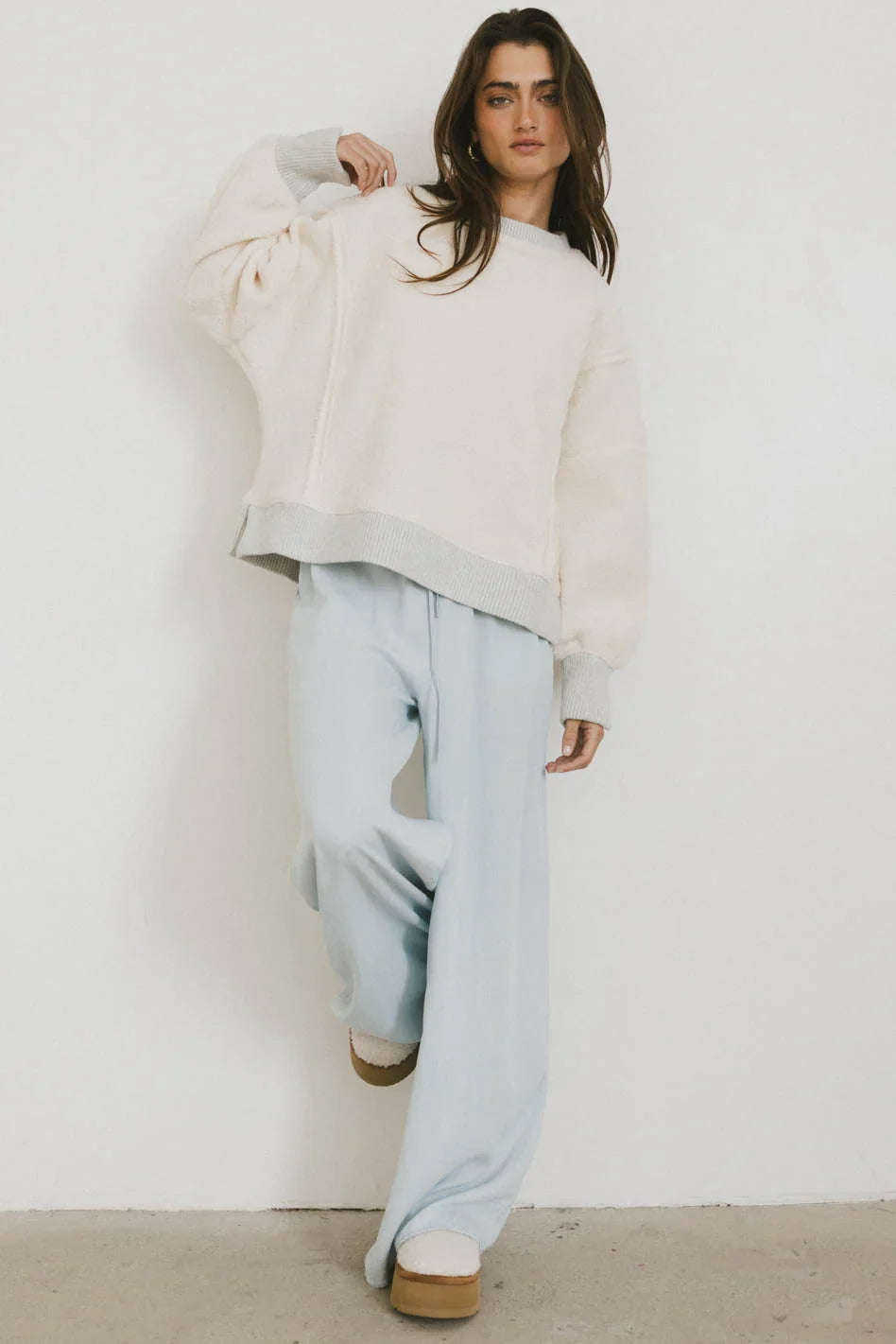 Luisa Wide Leg Pants in Blue FINAL SALE
