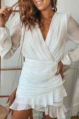 Ivory Shimmer Short Dress