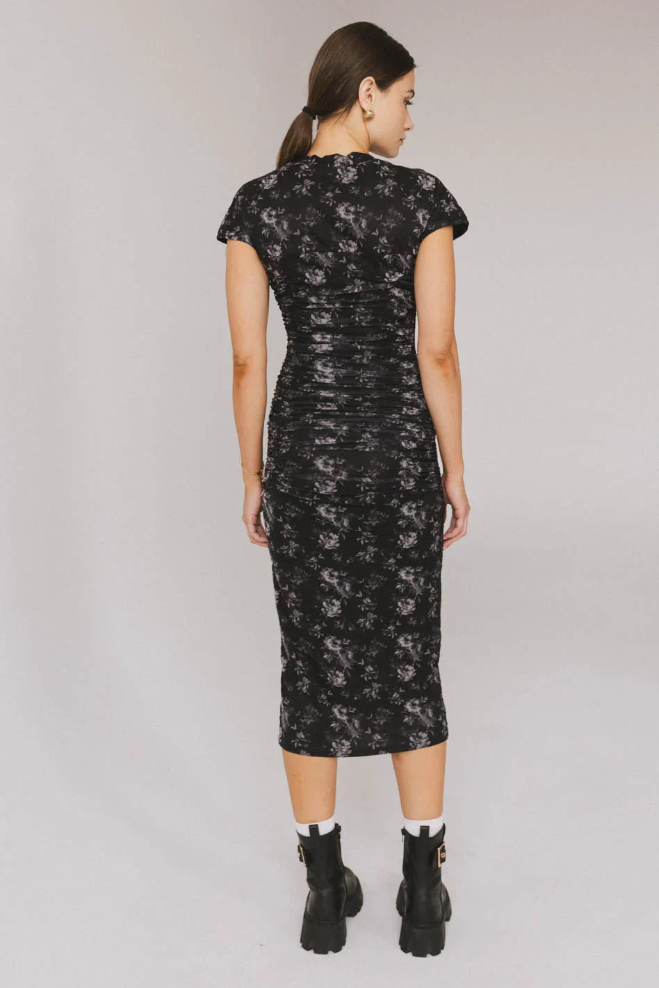 Kensie Ruched Midi Dress FINAL SALE