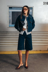 Alden Bermuda Shorts in Dark Wash