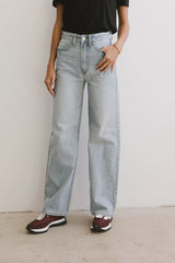 Emiliano Wide Leg Jeans in Light Wash FINAL SALE