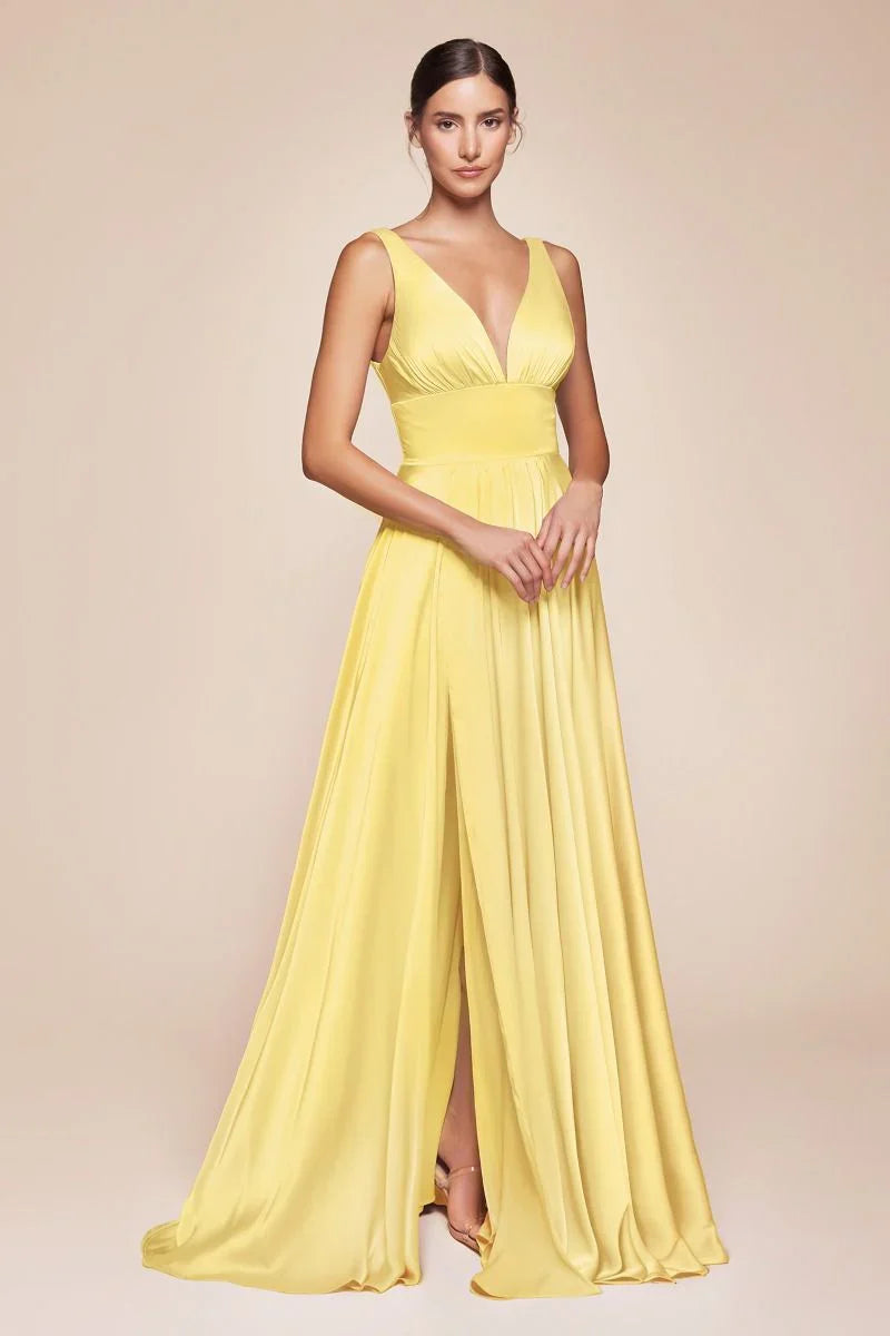 Kinsley Gown Soft Satin A line Dress