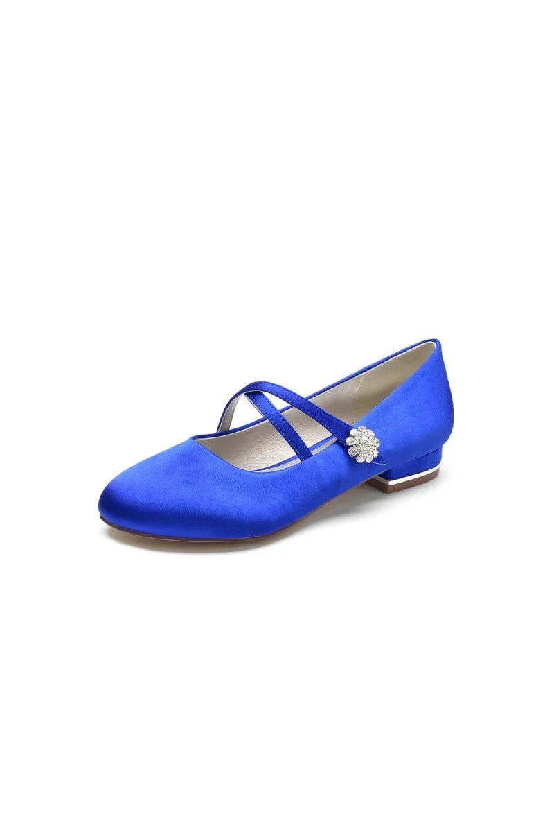 Flats with Rhinestone Buckle Party