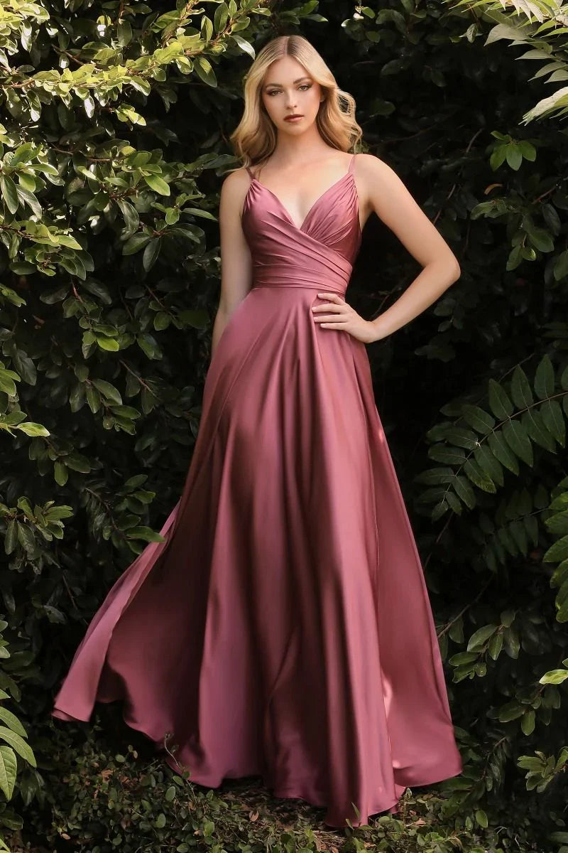 ERICA GOWN SOFT SATIN A LINE DRESS