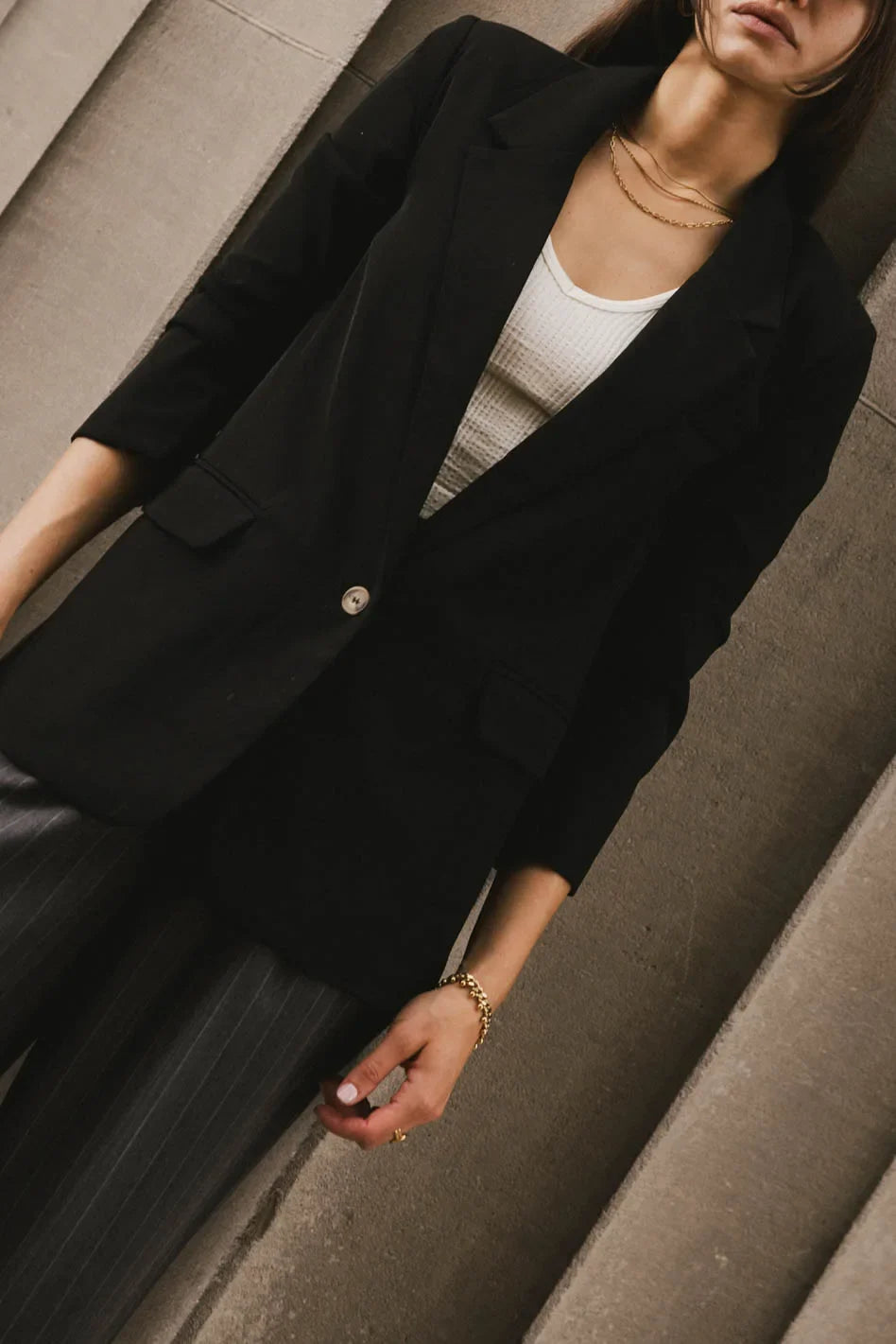 Crystal Blazer in Black FINAL SALE