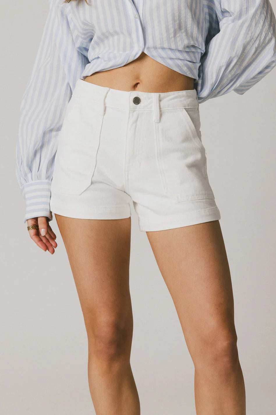 Maggie Utility Shorts in White