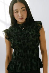 Rodney Smocked Blouse in Green FINAL SALE