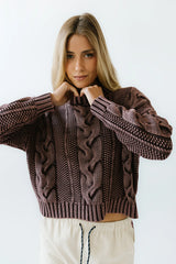 Josephine Knit Sweater in Red Brown FINAL SALE