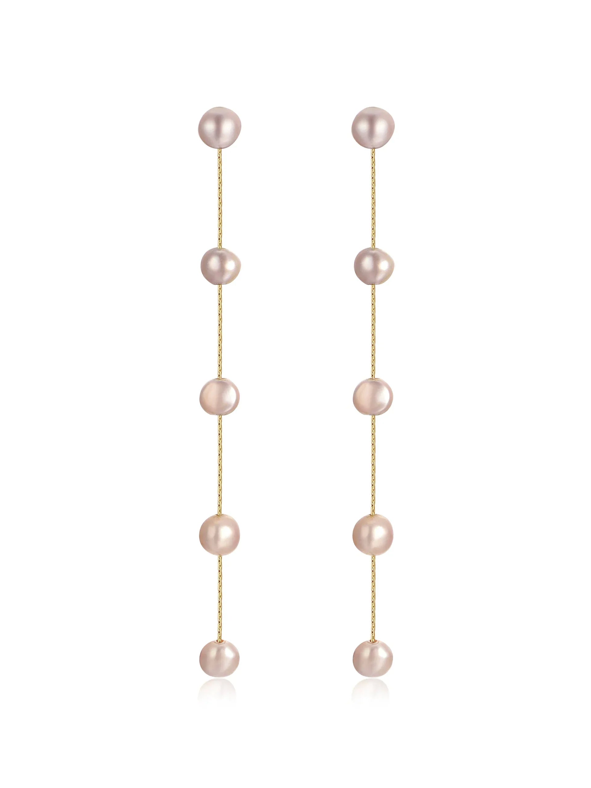 Dripping Pearl Delicate Drop Earrings