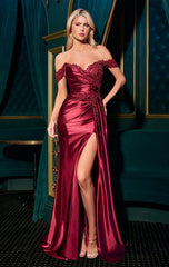 CHARIS GOWN LACE CORSET SATIN DRESS