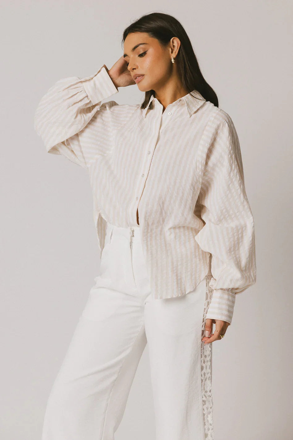 Winifred Button Up in Natural FINAL SALE