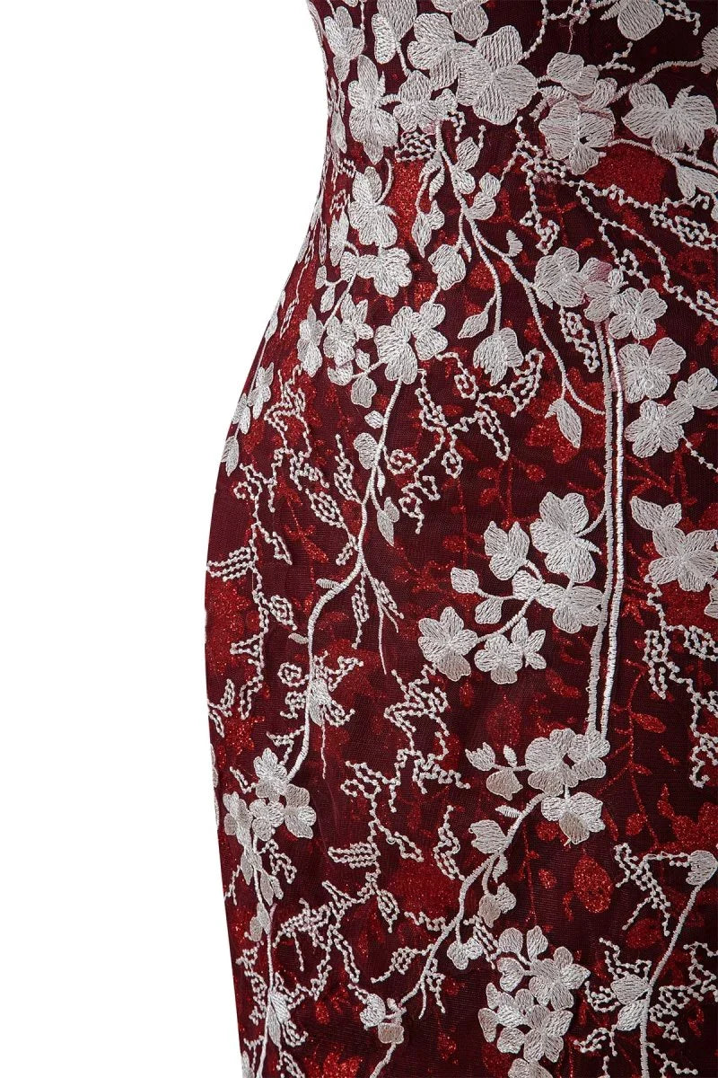 Sheath Short Spaghetti Straps Lace Homecoming Dress