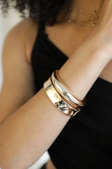 Squared Shine Bangle Bracelet