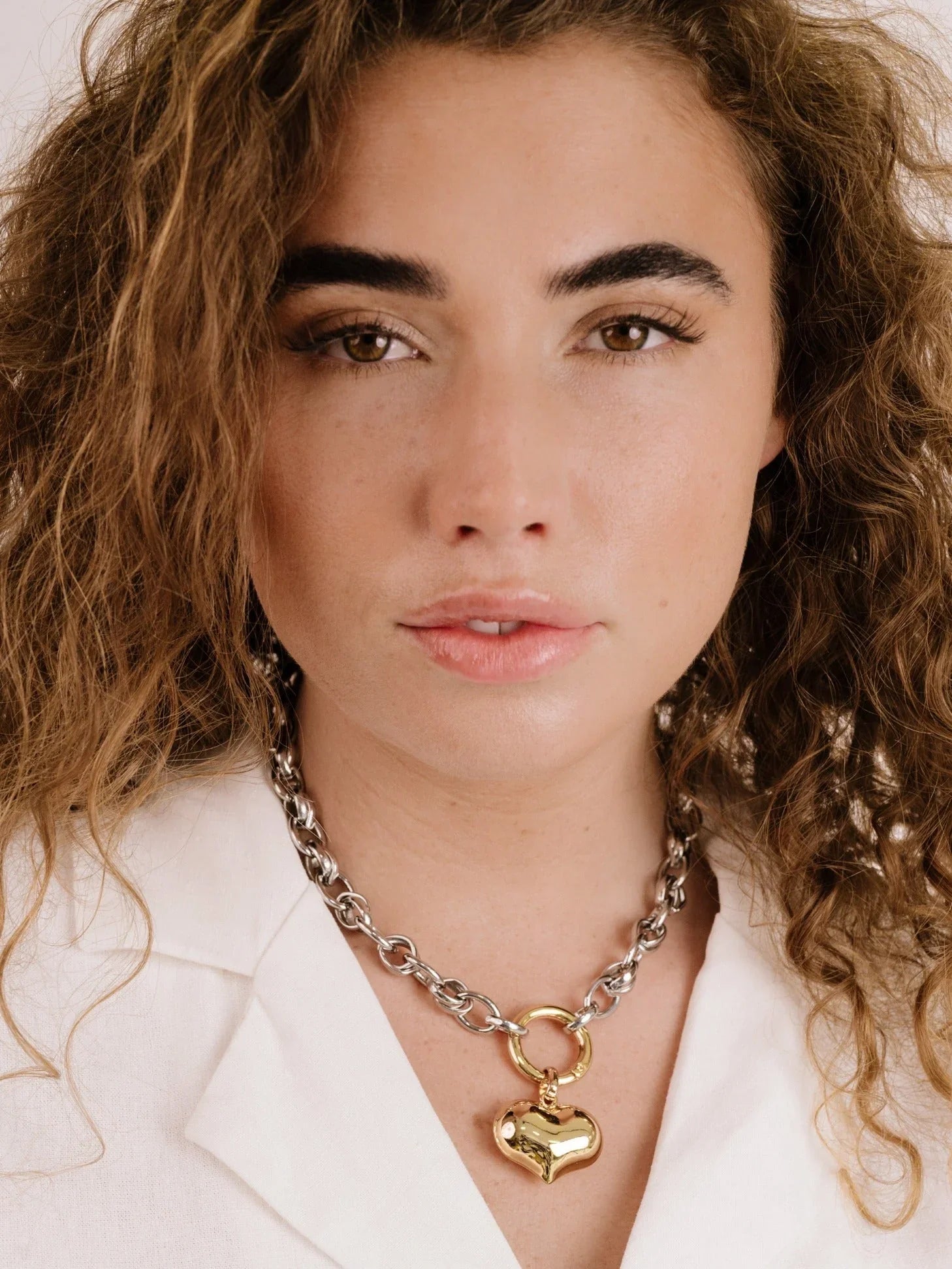 Locked in Mixed Metal Heart Necklace