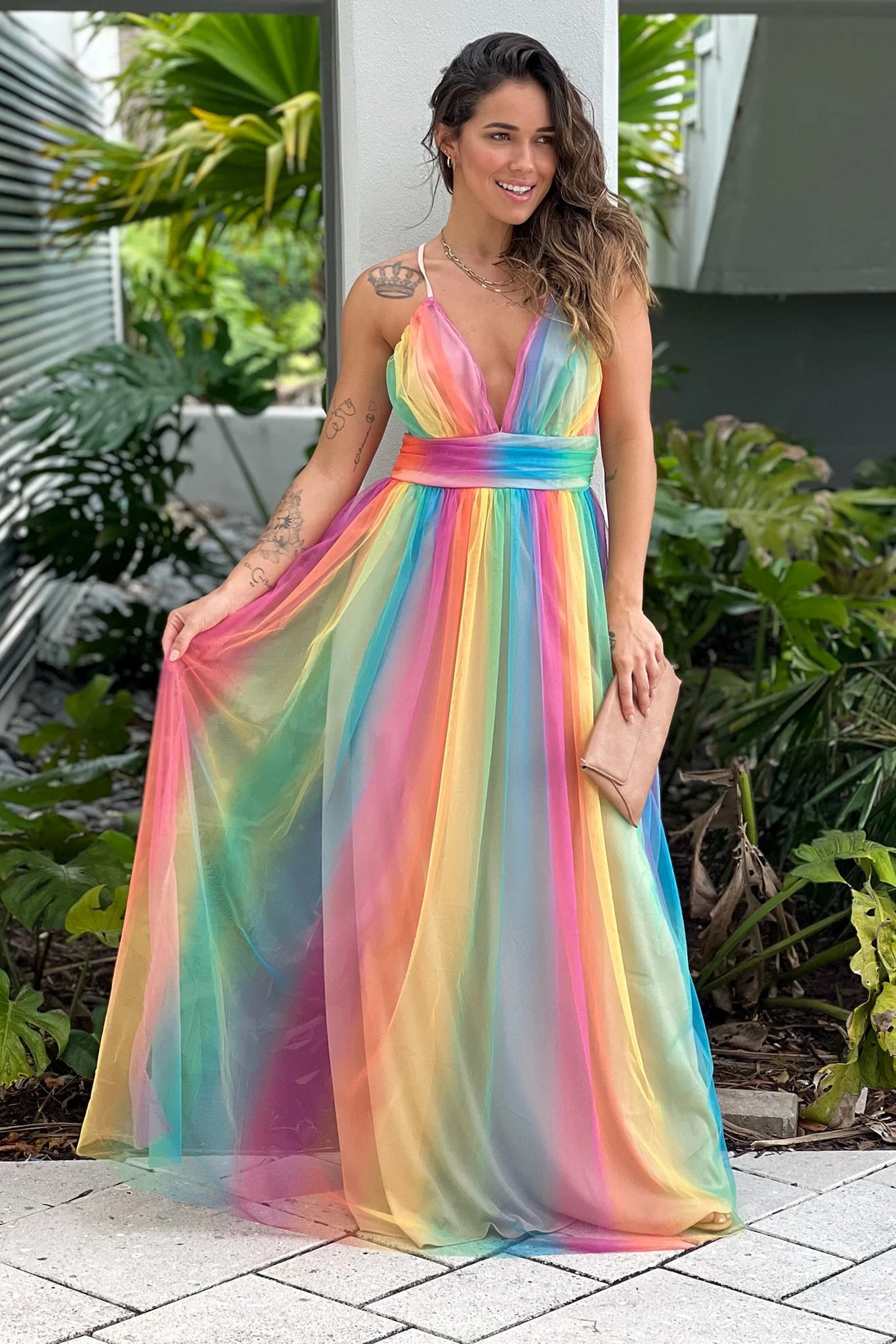 Multicolor Maxi Dress