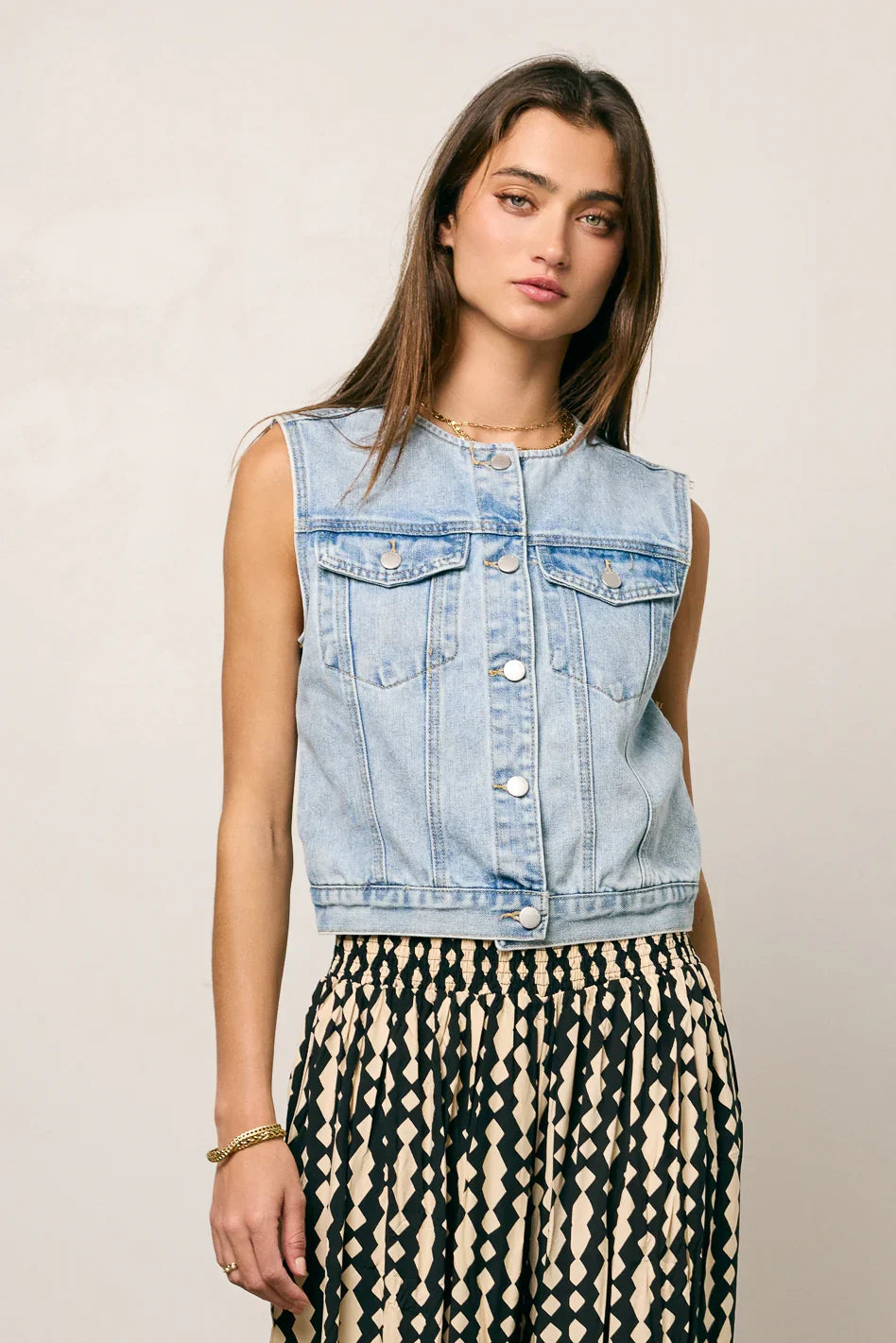 Aiden Denim Vest FINAL SALE