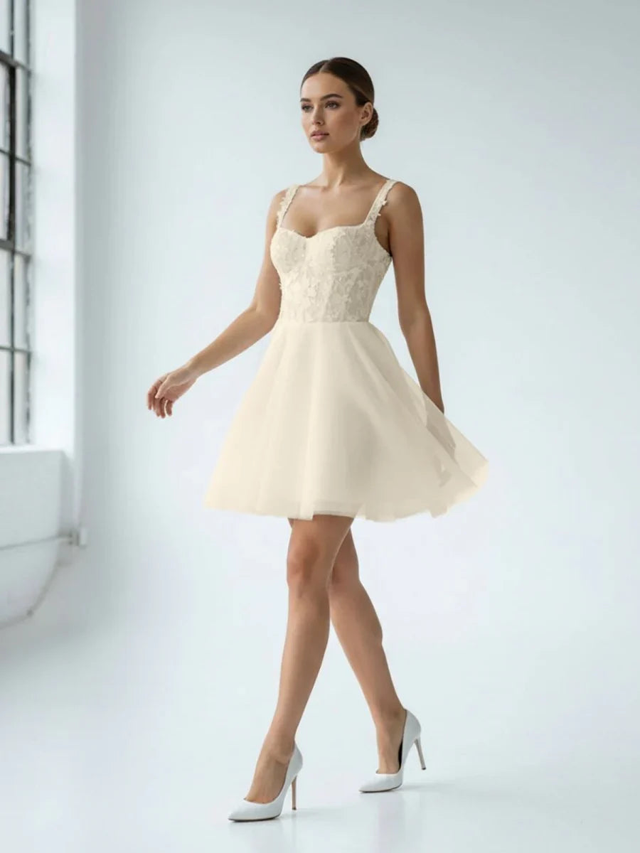 Elegant A Line Sweetheart Wedding Dress With Lace
