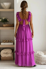 Orchid Ruffled Maxi Dress