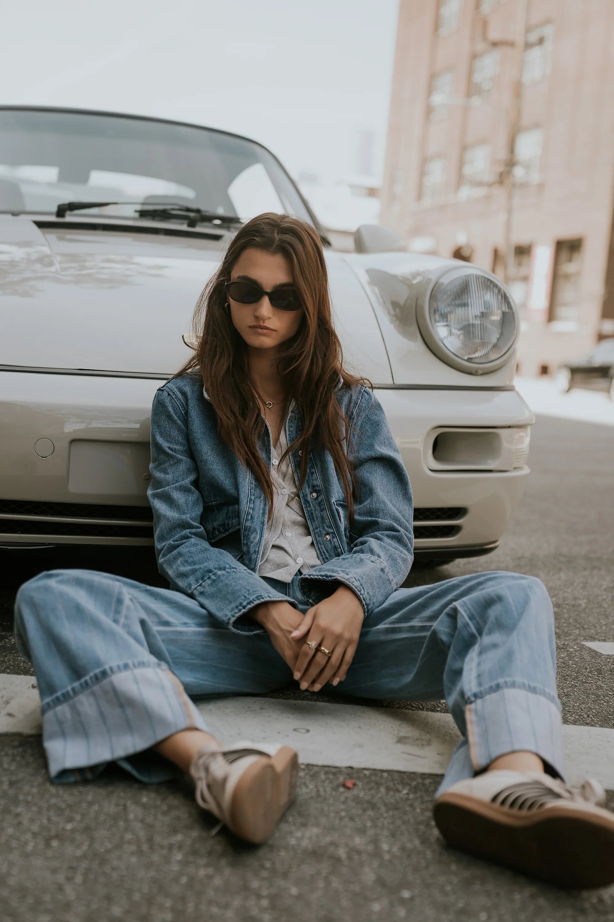 Mckell Cuffed Wide Leg Jeans